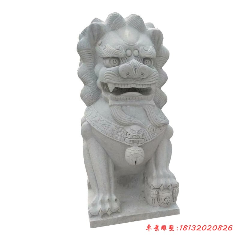 大理石狮子公园动物雕塑 (2)