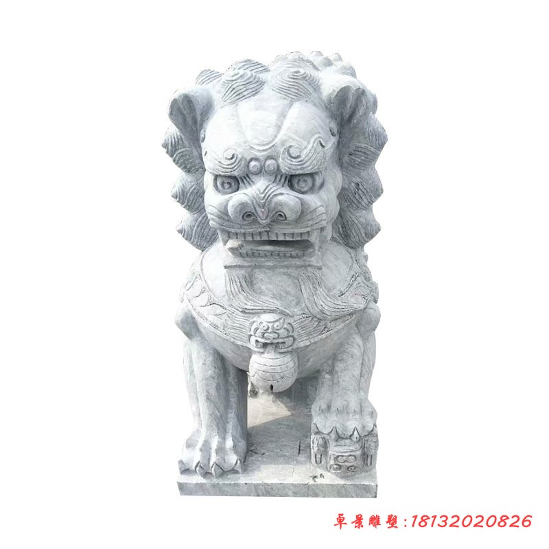大理石狮子企业景观雕塑 (2)