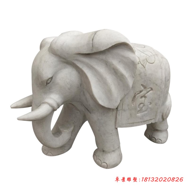 大象石雕公园动物石雕 