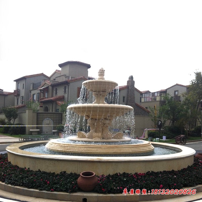 大型喷泉石雕别墅景观雕塑