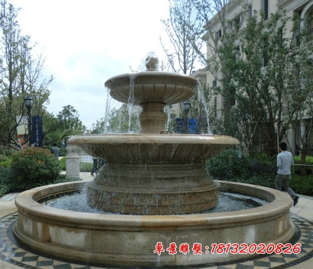 大型喷泉石雕别墅景观雕塑