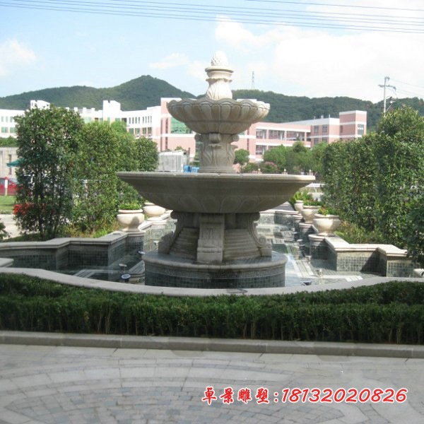 大型喷泉石雕小区景观雕塑 