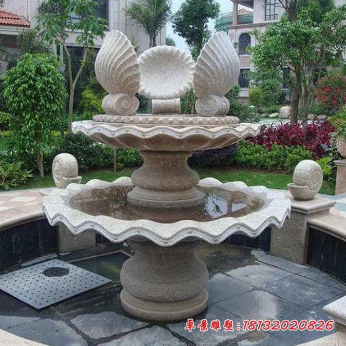 多层喷泉石雕园林景观雕塑