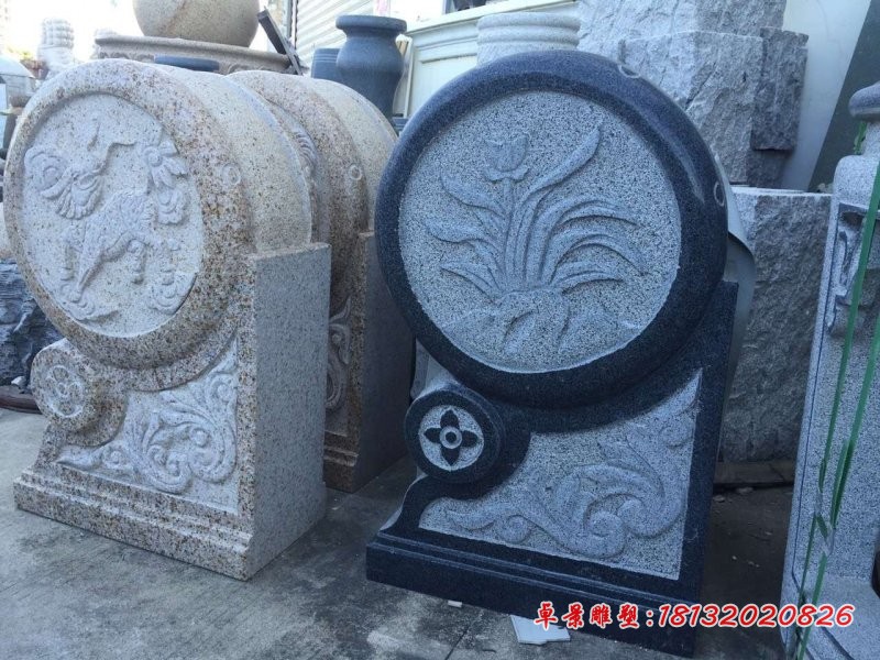 仿古抱鼓石招财石门墩