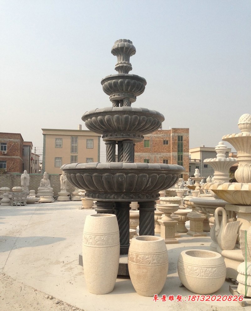仿古喷泉石雕园林景观雕塑