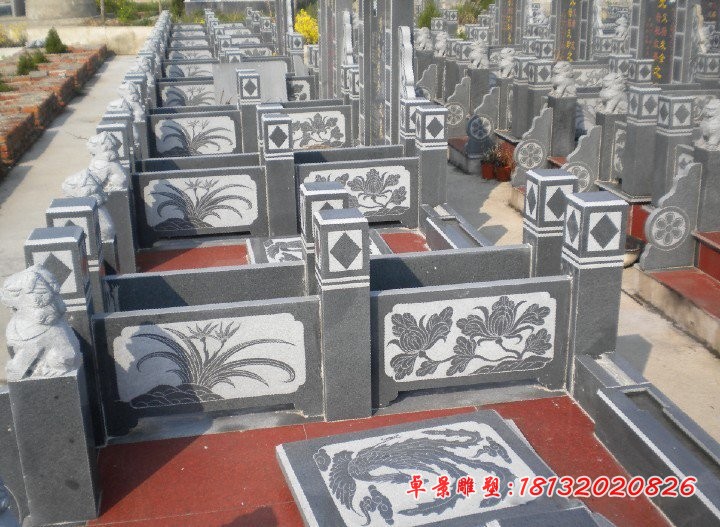 仿古石栏板公园景观雕塑