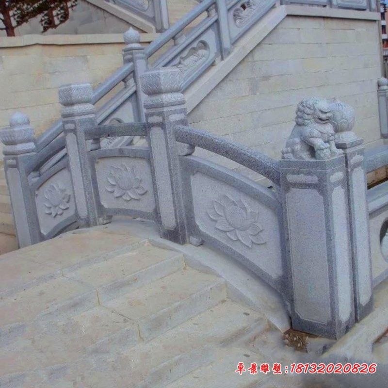 仿古石栏板公园景观石雕 (2)