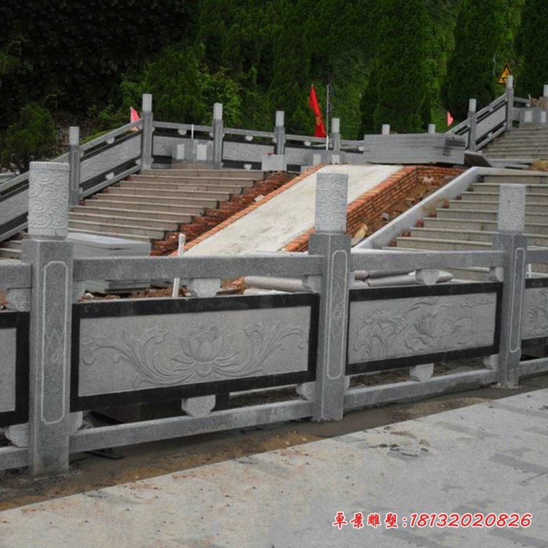 仿古石栏板寺庙景观石雕