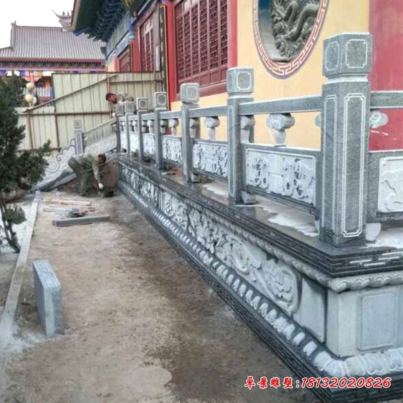 仿古石栏板园林景观石雕