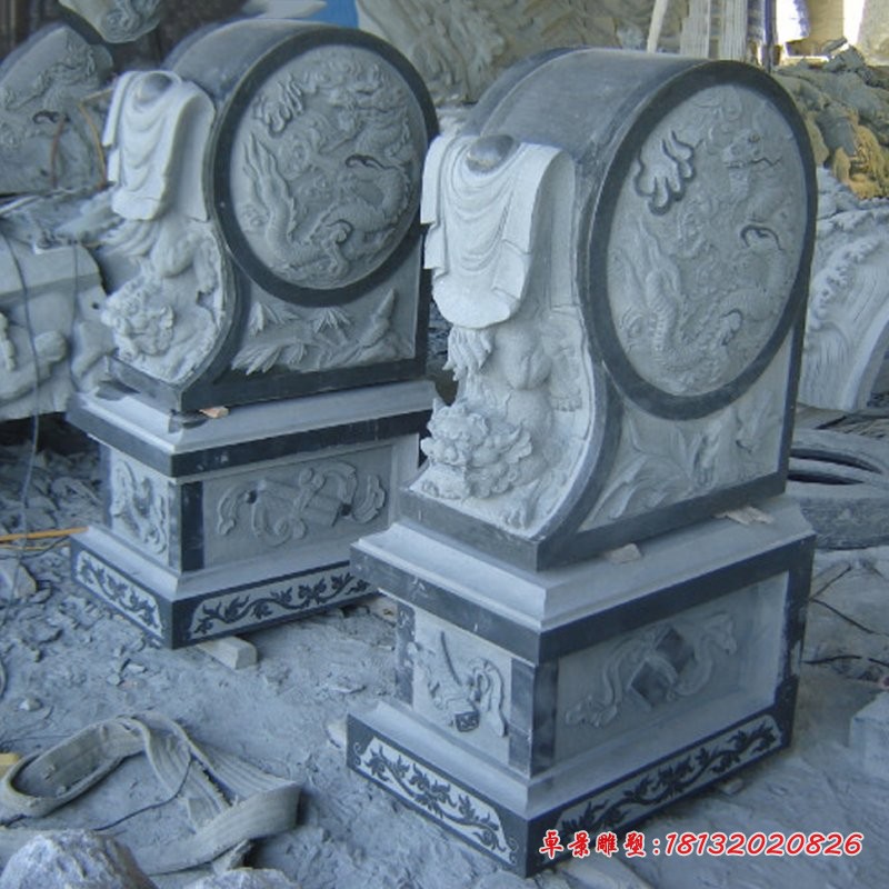 仿古石门墩招财抱鼓石