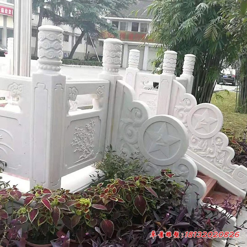 汉白玉栏板公园景观雕塑