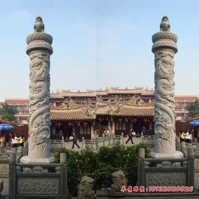 大理石龙柱广场景观石雕