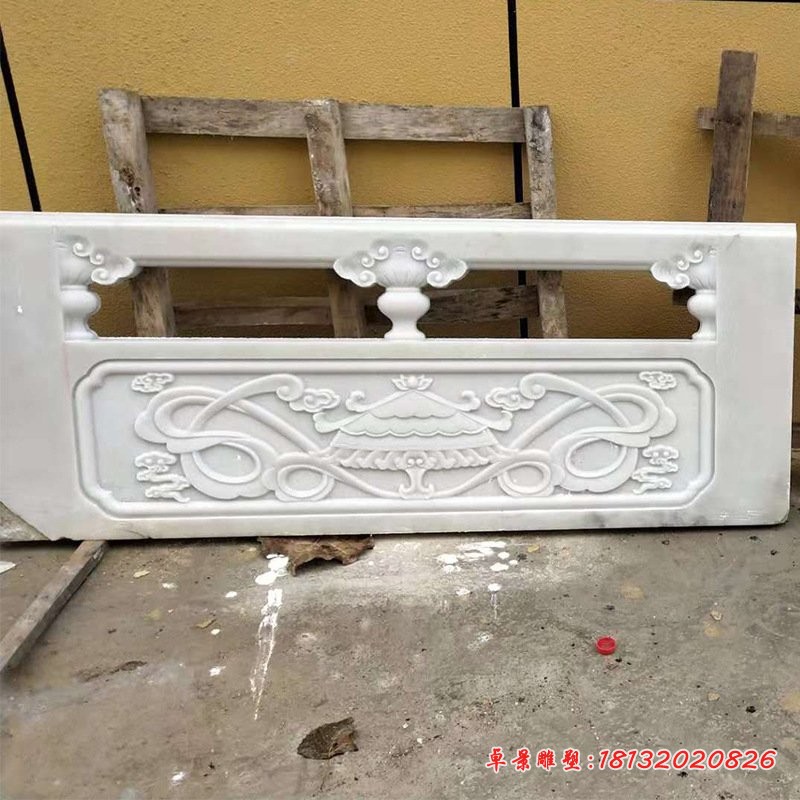 汉白玉石栏板公园景观雕塑