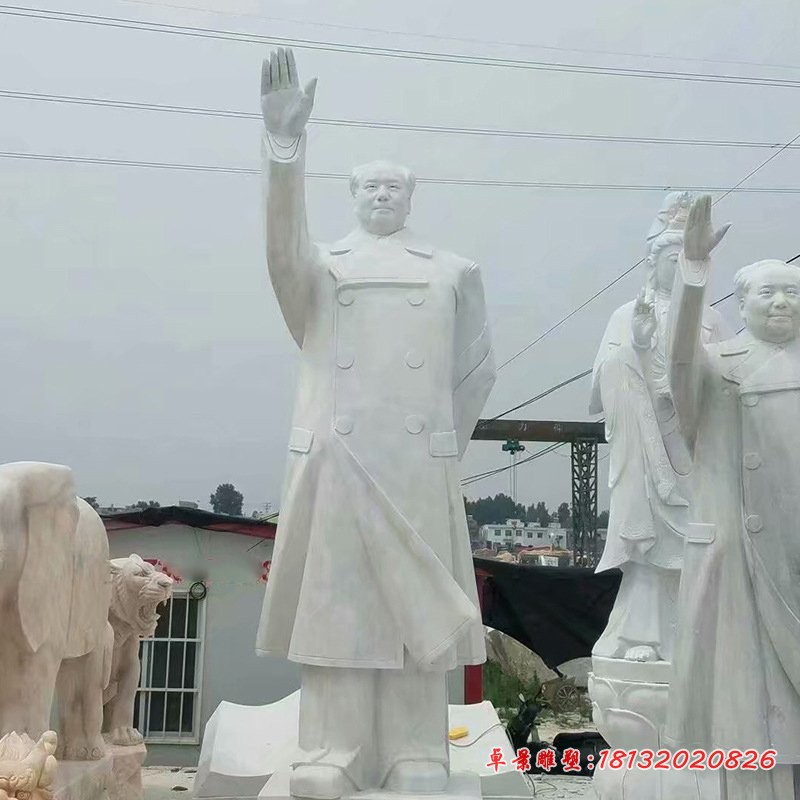 挥手毛泽东雕塑伟人石雕