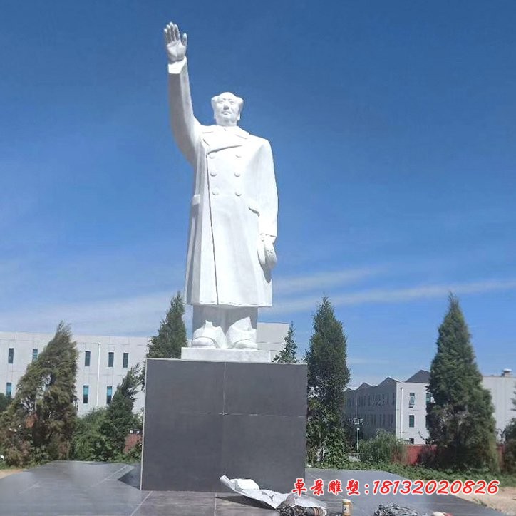 挥手毛泽东石雕园林景观雕塑