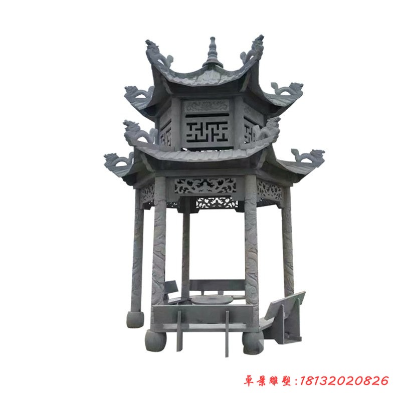 双层石凉亭仿古凉亭石雕 