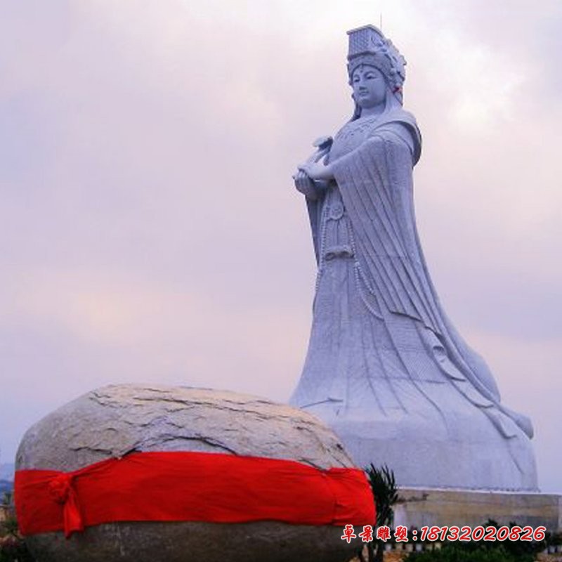 天下第一妈祖圣像石雕大型圣像雕塑 