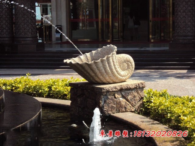 蜗牛喷泉石雕公园景观雕塑