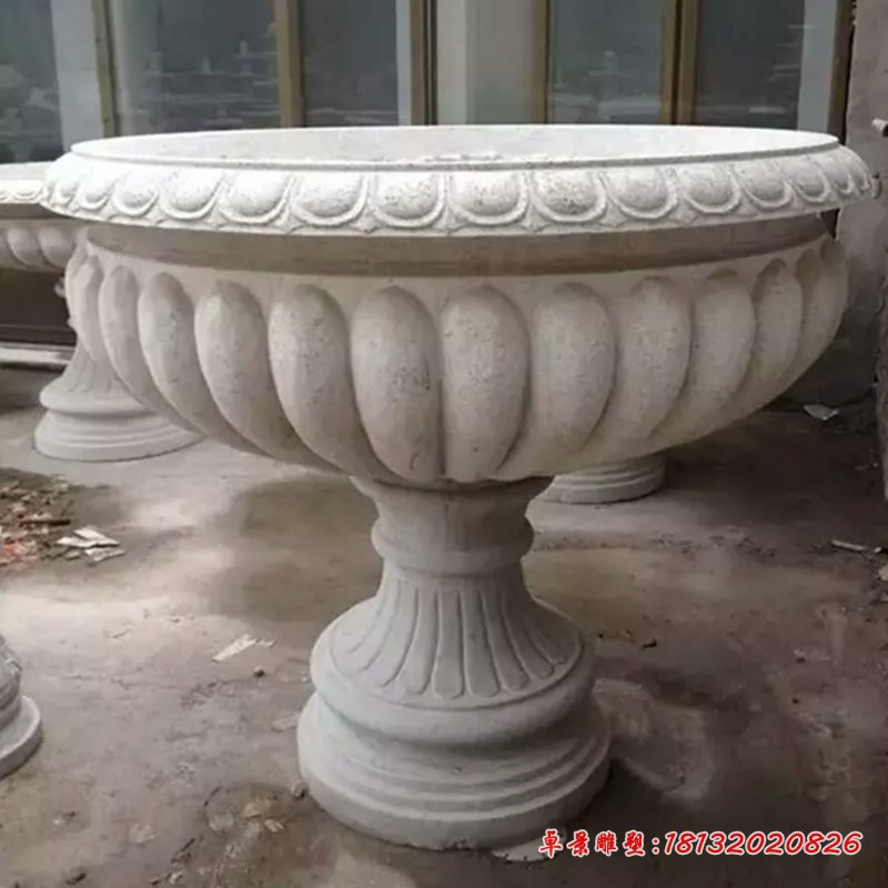 大理石花盆雕塑