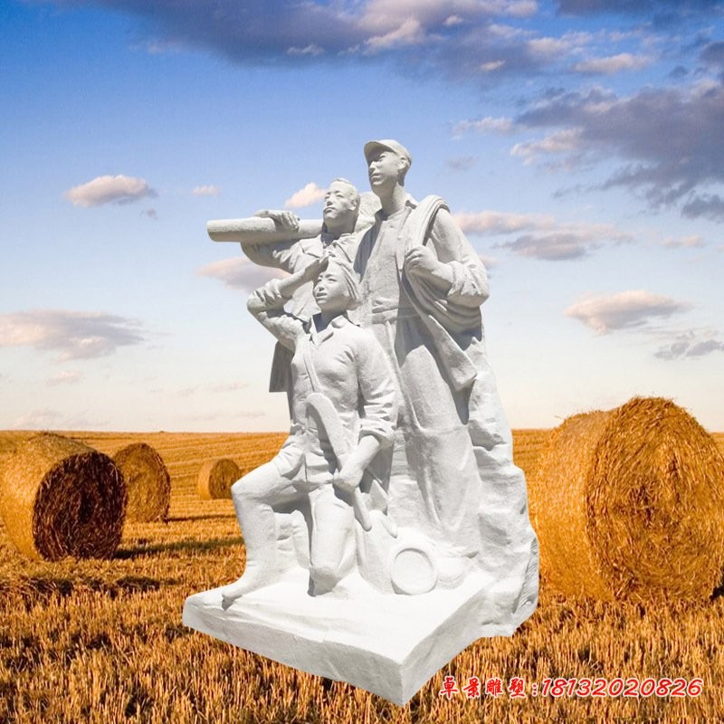 大理石农民雕塑
