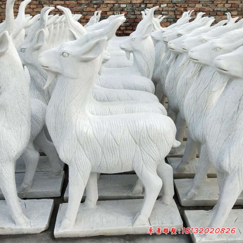 大理石山羊雕塑 