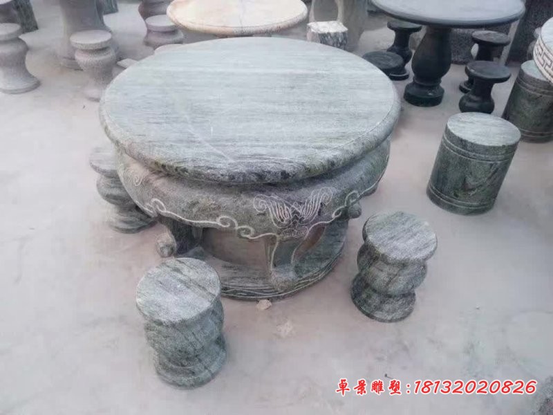 大理石庭院桌凳石雕