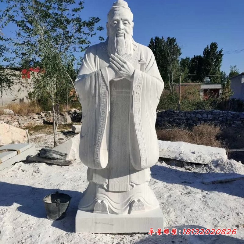 大理石校园孔子雕像