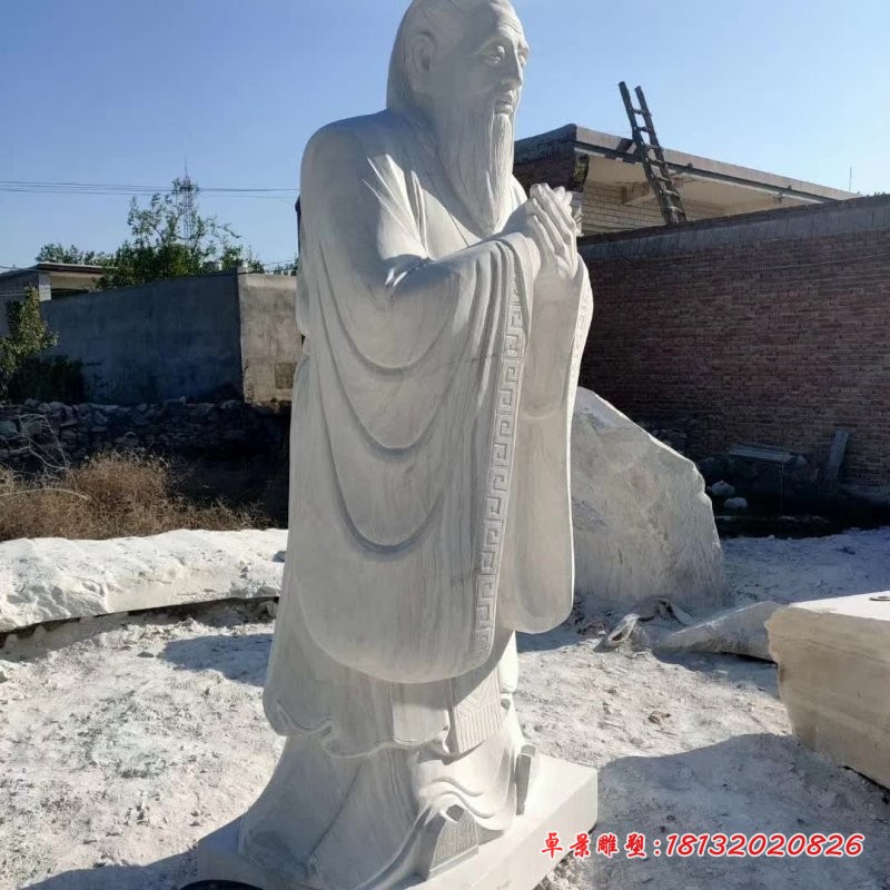 大理石校园孔子雕像 