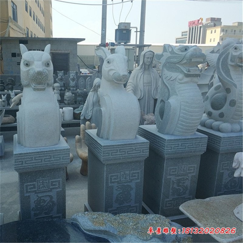 12生肖石雕公园动物雕塑 (7)