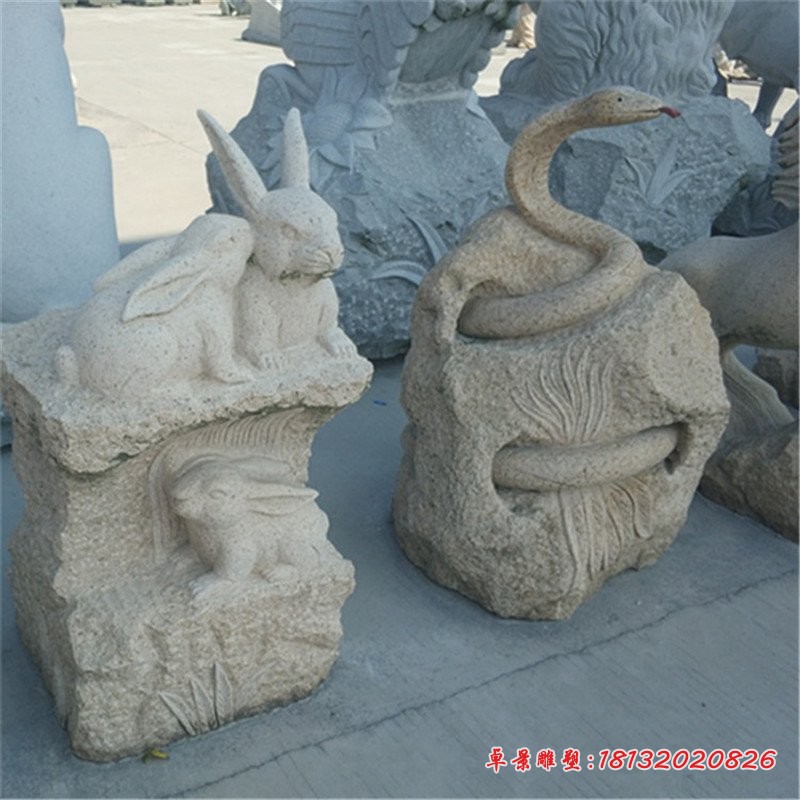 12生肖石雕公园动物雕塑 (8)