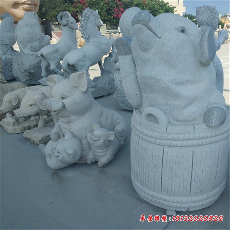 12生肖石雕公园动物雕塑 (10)