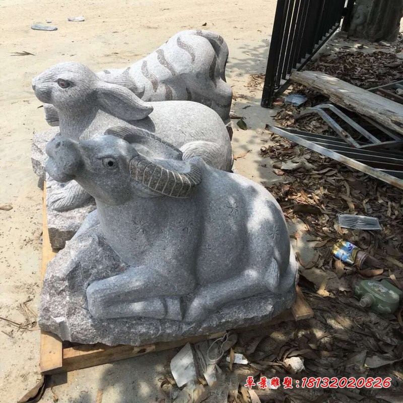 12生肖石雕公园动物石雕