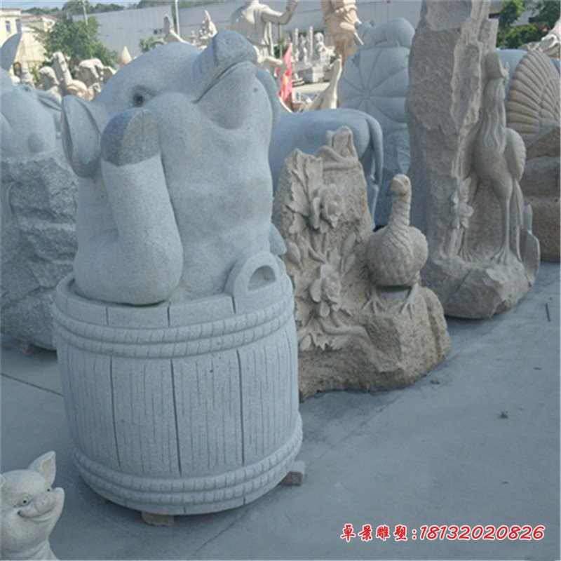 12生肖石雕公园动物雕塑 (9)