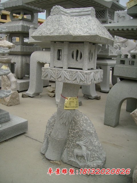 别墅景观石雕小型石灯 