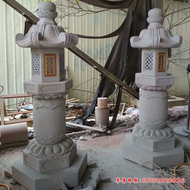 大理石灯镂空石雕灯 (2)