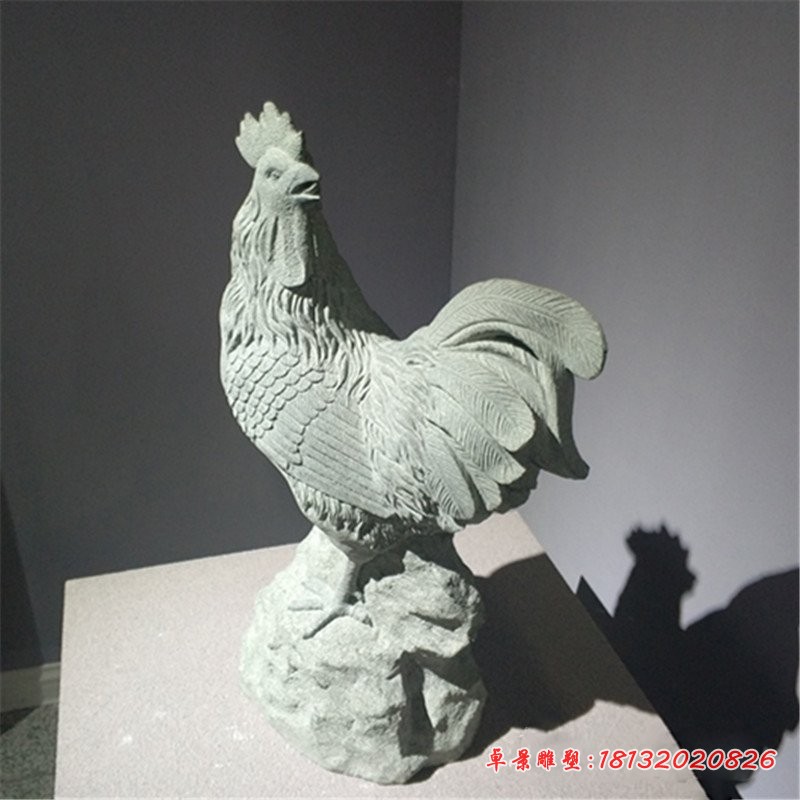 大理石公鸡生肖鸡石雕