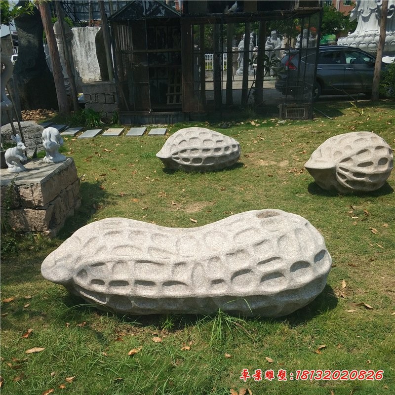 大理石花生公园景观石雕