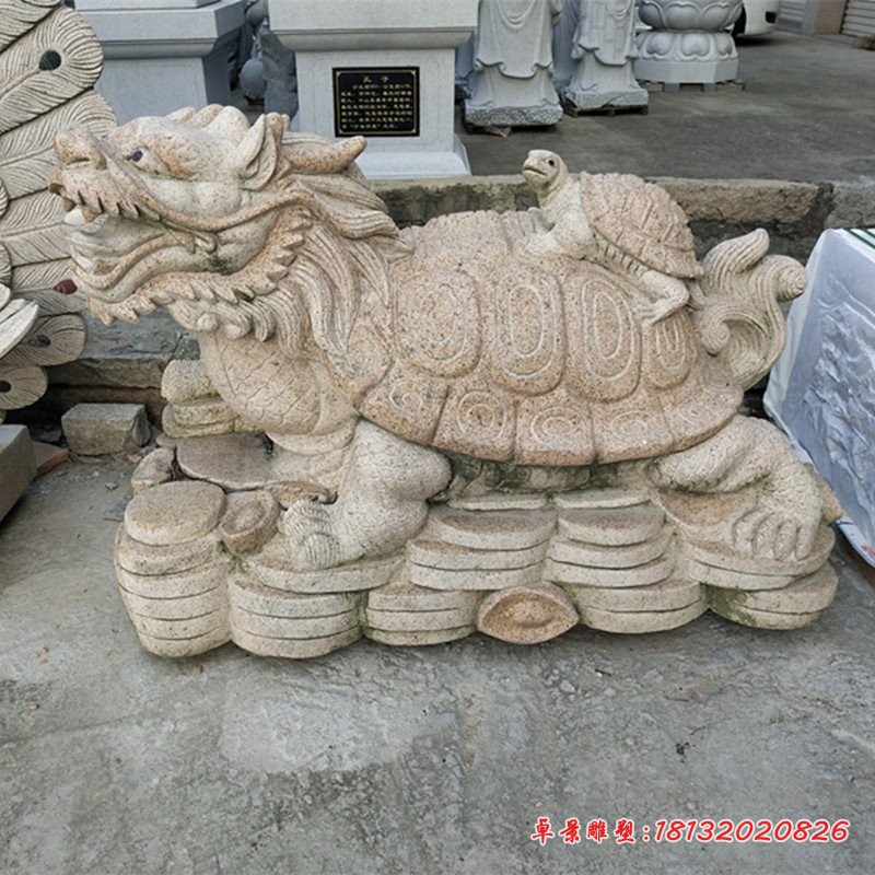 大理石龙龟公园动物石雕 