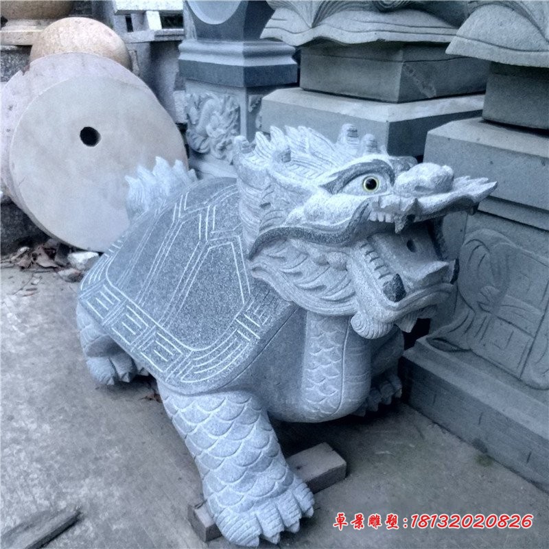 大理石龙龟公园动物石雕 