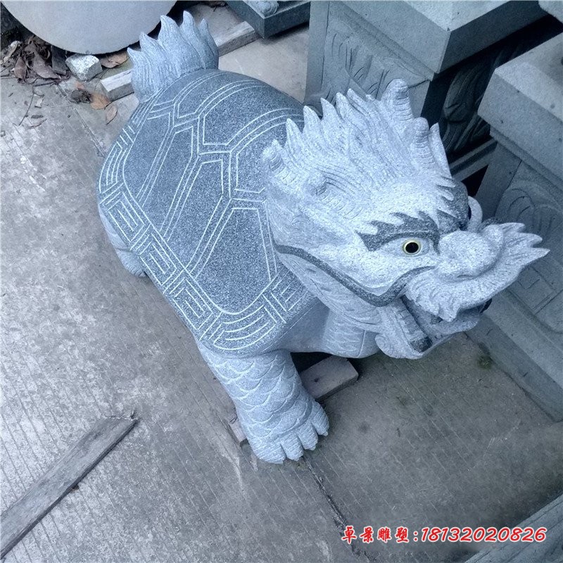 大理石龙龟公园动物石雕 