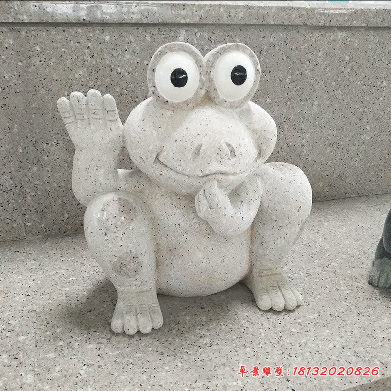 大理石青蛙公园动物石雕 