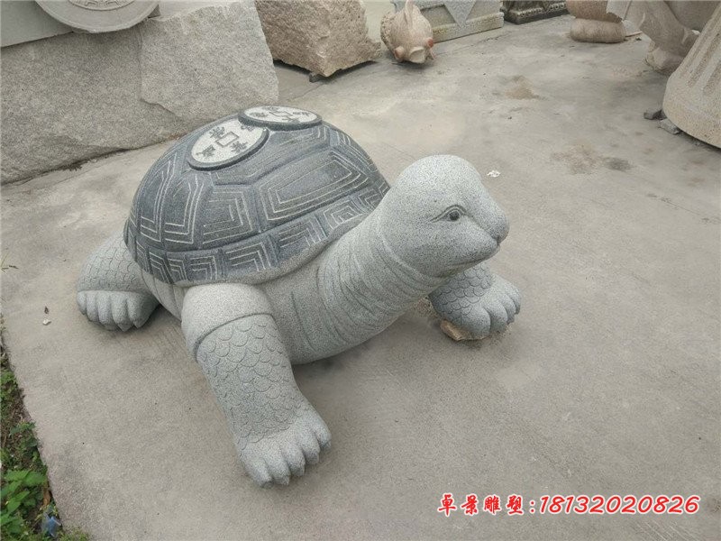 大理石乌龟公园动物石雕