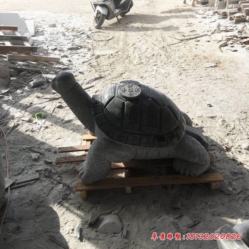 大理石乌龟招财动物石雕 (2)