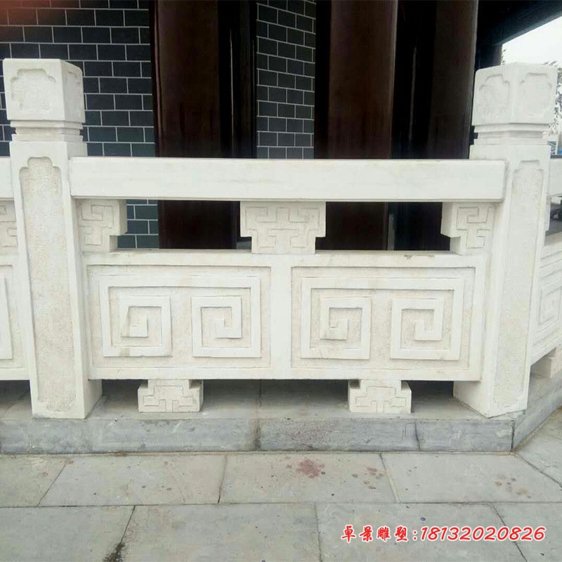 大理石仿古石雕护栏公园河边栏板雕塑  