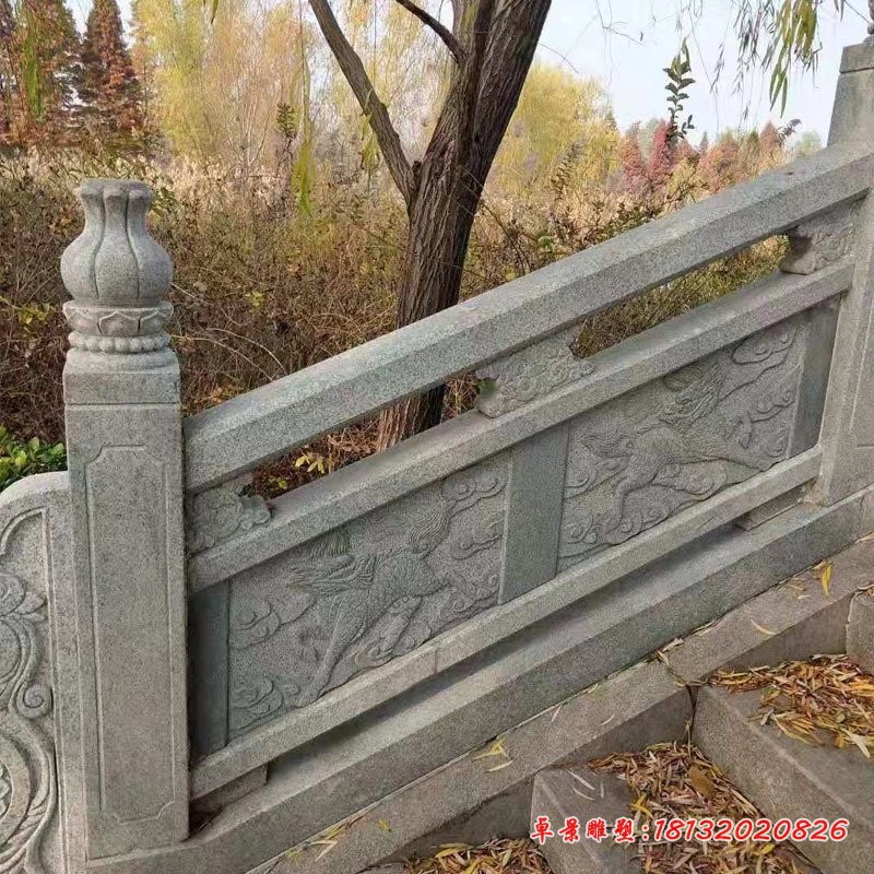 大理石麒麟浮雕石栏板