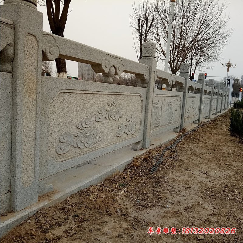 大理石浮雕栏板栏杆广场户外护栏石雕 (7)