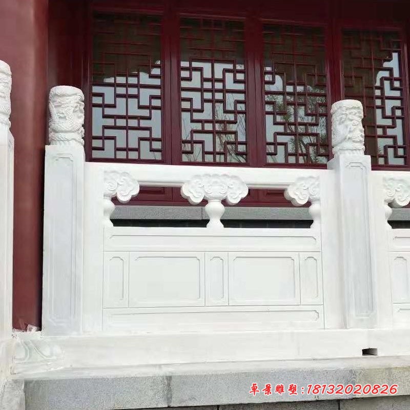 汉白玉空白栏板石雕