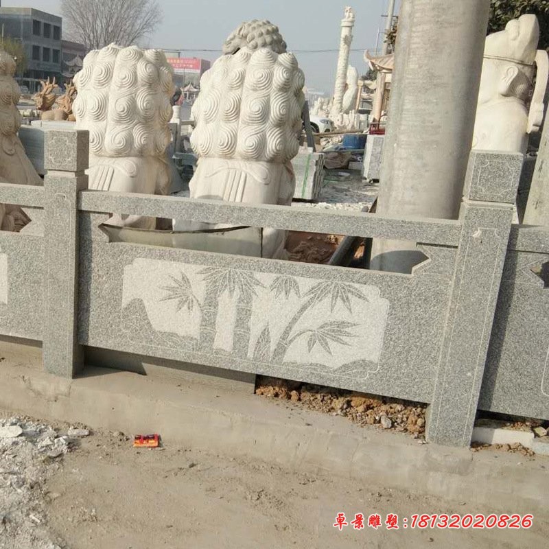 大理石石雕护栏庭院别墅台阶栏板雕塑  (8)