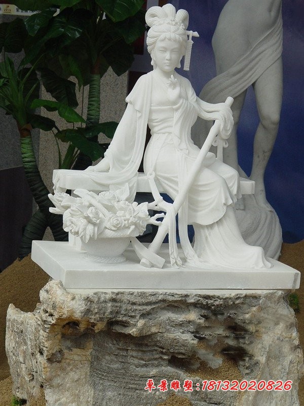 汉白玉人物石雕古代人物雕塑