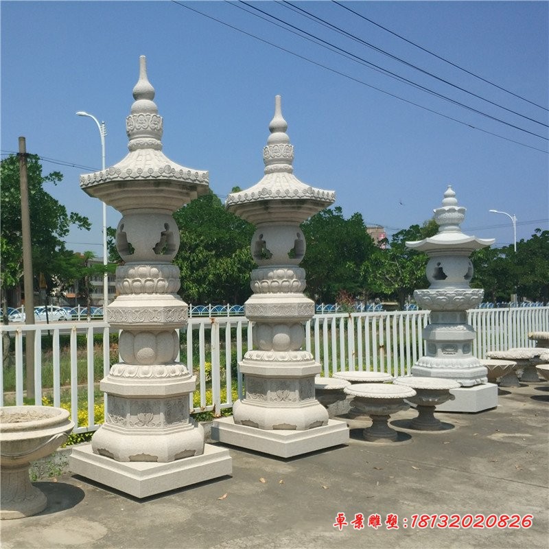 汉白玉石灯别墅景观石雕 (4)